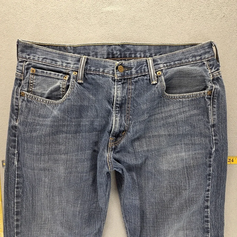 Levis 569 Jeans Mens Blue Medium Wash Loose Straight Zip Fly Relaxed Fits 36x30